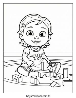 CoComelon boyama sayfası – el becerilerini geliştirir, boyama çalışması