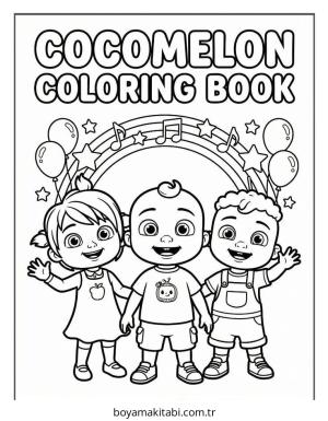 CoComelon boyama sayfası – eğitici aktivite, yaratıcılık