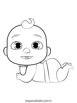 CoComelon boyama sayfası – el becerilerini geliştirir, boyama çalışması