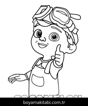 CoComelon boyama sayfası – boyama etkinliği, çocuk aktivitesi
