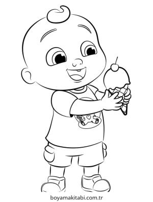 CoComelon boyama sayfası – boyama etkinliği, çocuk aktivitesi