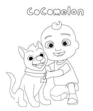 CoComelon boyama sayfası,  coloring page, Küçük Johnny ve Puppy boyama oyunu, 