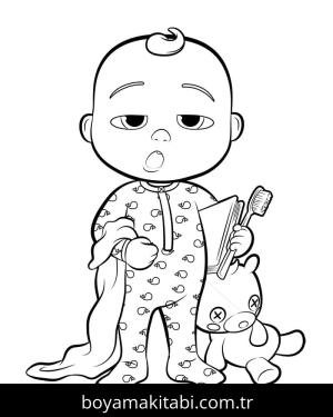 CoComelon boyama sayfası – eğlenceli etkinlik, el becerilerini geliştirir