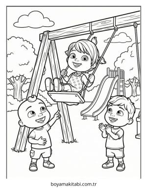 CoComelon boyama sayfası – ücretsiz yazdır, boyama etkinliği