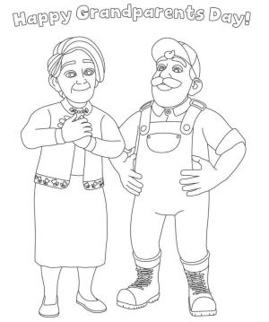 CoComelon boyama sayfası,  coloring page, Büyükanne ve Büyükbaba Cocomelon boyama oyunu, 