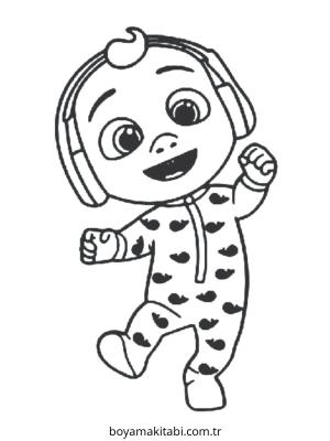 CoComelon boyama sayfası – çocuk aktivitesi, PDF indir