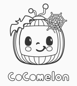 CoComelon boyama sayfası,  coloring page, Cadılar Bayramı Cocomelon Logo boyama sayfası, 