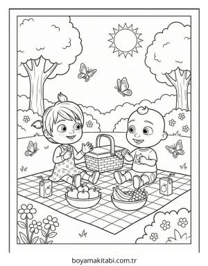 CoComelon boyama sayfası – yaratıcılık, eğlenceli etkinlik
