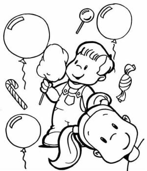 Çocuk Bayramı boyama sayfası,  coloring page, Çocuk Bayramı Anahat, 