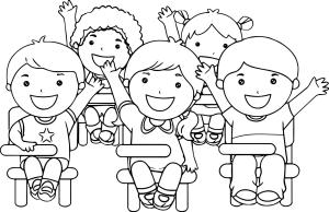 Çocuklar boyama sayfası,  coloring page, Okuyan çocuklar, 