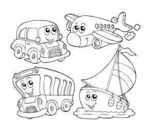 Çocuklar boyama sayfası,  coloring page, Vehículos de dibujos Animados, 