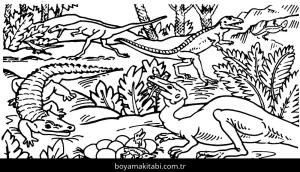 Coelophysis Dinazor boyama sayfası,  coloring page, , Protosuchus Coelophysis And Saltoposuchus