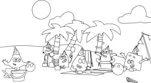 Colourblocks boyama sayfası, Colourblocks coloring page, , 