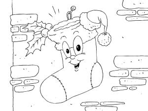 Çorap boyama sayfası,  coloring page, Karikatür çorap, 