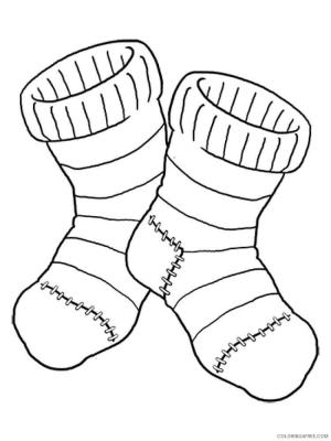 Çorap boyama sayfası,  coloring page, Yırtık çorap, 