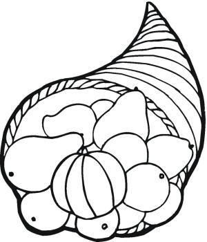 Cornucopia boyama sayfası,  coloring page, Bereket Baskısı, 