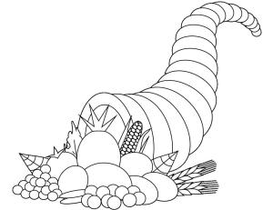 Cornucopia boyama sayfası,  coloring page, Cornucopia Yazdırılabilir Sevimli, 