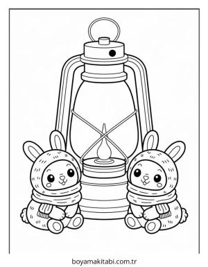 Cozy boyama sayfası – yaratıcılık, eğlenceli etkinlik