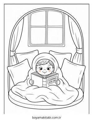 Cozy boyama sayfası – yaratıcılığı geliştirir, keyifli zaman