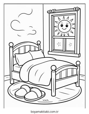 Cozy boyama sayfası – el becerilerini geliştirir, boyama çalışması