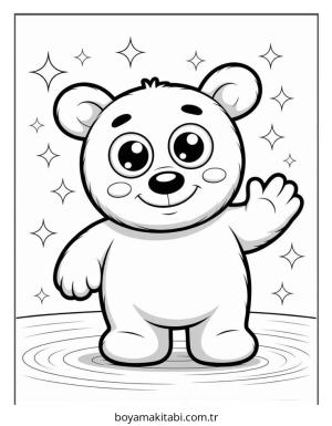 Cozy boyama sayfası – basit çizim, kolay boyama