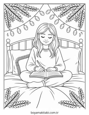 Cozy boyama sayfası – kolay boyama, eğitici aktivite