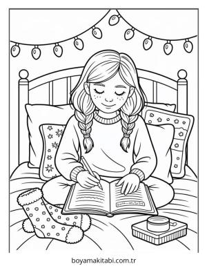 Cozy boyama sayfası – kolay boyama, eğitici aktivite