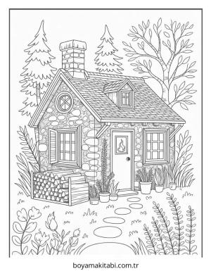 Cozy boyama sayfası – evde etkinlik, ücretsiz yazdır