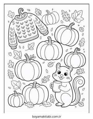 Cozy boyama sayfası – sanatsal çalışma, çocuklar için