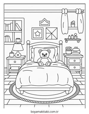 Cozy boyama sayfası – boyama etkinliği, çocuk aktivitesi