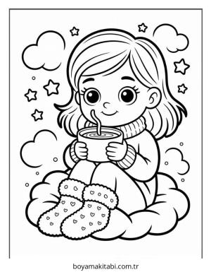 Cozy boyama sayfası – ücretsiz yazdır, boyama etkinliği