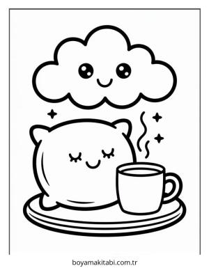 Cozy boyama sayfası – eğitici aktivite, yaratıcılık