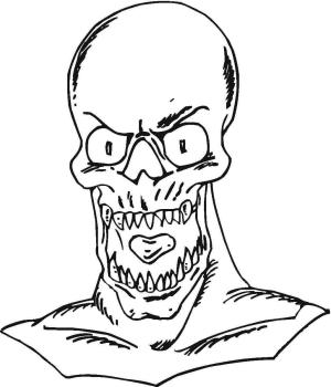 Siniestro boyama sayfası,  coloring page, Ürpertici Undead, 