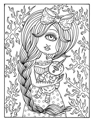 Siniestro boyama sayfası,  coloring page, Anne ve Oğlunun Korkunç Canavarı, 