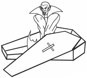 Siniestro boyama sayfası,  coloring page, Ürkütücü Vampir, 