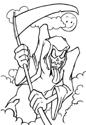 Siniestro boyama sayfası,  coloring page, Korkunç Ölüm Tanrısı, 