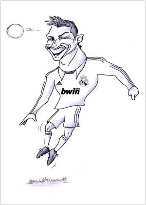 Cristian Ronaldo boyama sayfası,  coloring page, Cristiano Ronaldo Gracioso, 