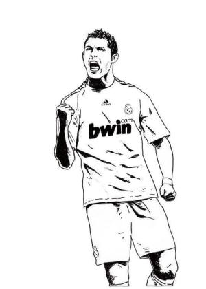 Cristian Ronaldo boyama sayfası,  coloring page, Cristiano Ronaldo Enojado, 