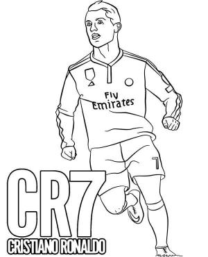 Cristian Ronaldo boyama sayfası,  coloring page, Cristiano Ronaldo Correr, 