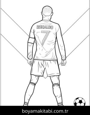 Cristiano Ronaldo boyama sayfası – boyama etkinliği, çocuk aktivitesi