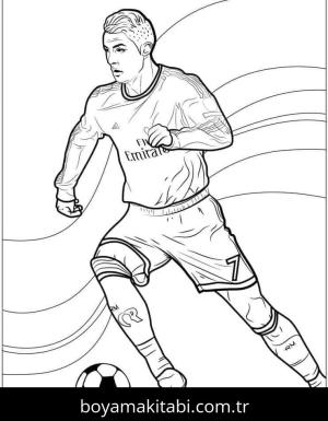 Cristiano Ronaldo boyama sayfası – evde etkinlik, ücretsiz yazdır