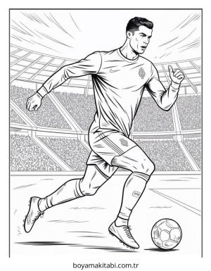 Cristiano Ronaldo boyama sayfası – eğitici aktivite, yaratıcılık