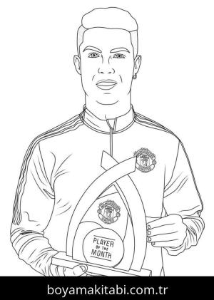 Cristiano Ronaldo boyama sayfası – okul öncesi, evde etkinlik