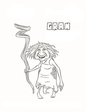 Crood’lar boyama sayfası,  coloring page, Gran, 