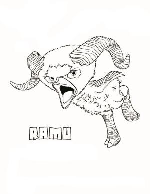 Crood’lar boyama sayfası,  coloring page, Ramu, 