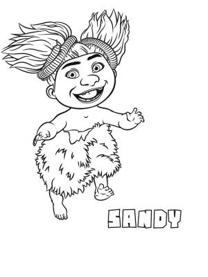 Crood’lar boyama sayfası,  coloring page, Sandy, 