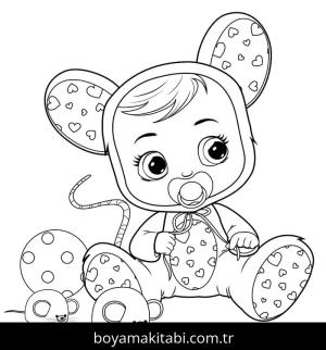 Cry Babies boyama sayfası – boyama çalışması, yaratıcılığı geliştirir