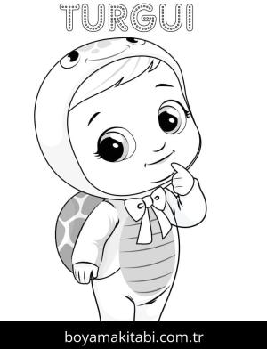 Cry Babies boyama sayfası – okul öncesi, evde etkinlik