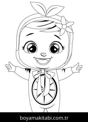 Cry Babies boyama sayfası – boyama etkinliği, çocuk aktivitesi