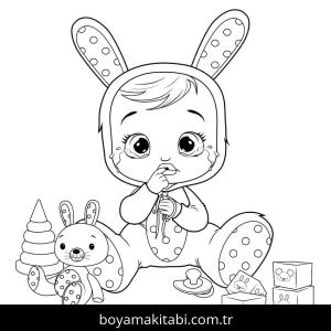Cry Babies boyama sayfası – boyama etkinliği, çocuk aktivitesi